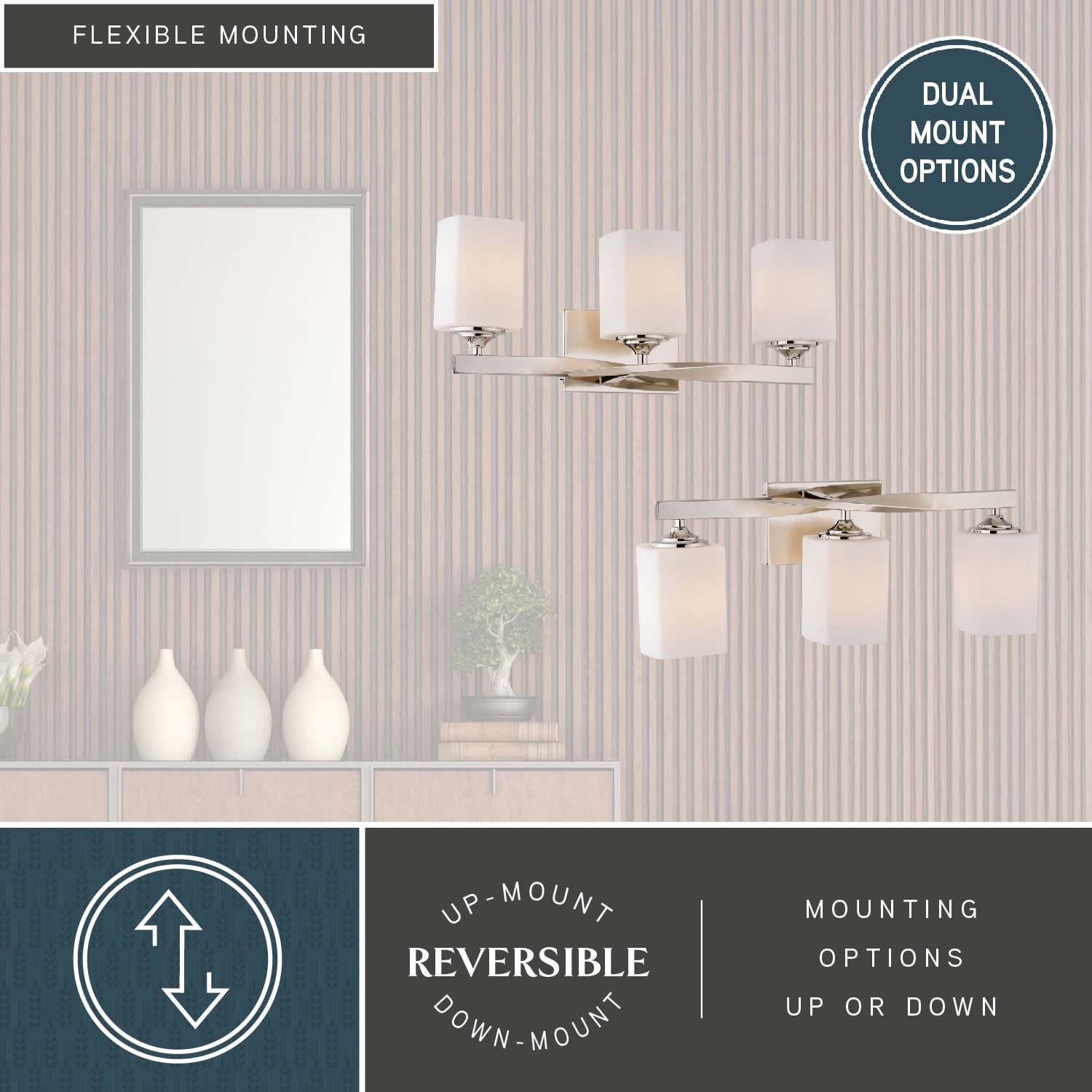 Robey 3 Light Polished Nickel Transitional Bathroom Vanity Fixture White Glass