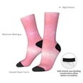 thumbnail image 4 of Sigee Sparkly Pink Glitter for Contrast Design Soft Moisture-Wicking Socks Crew Casual Athletic Stretchy Loose Middle Tube Socks, 4 of 6