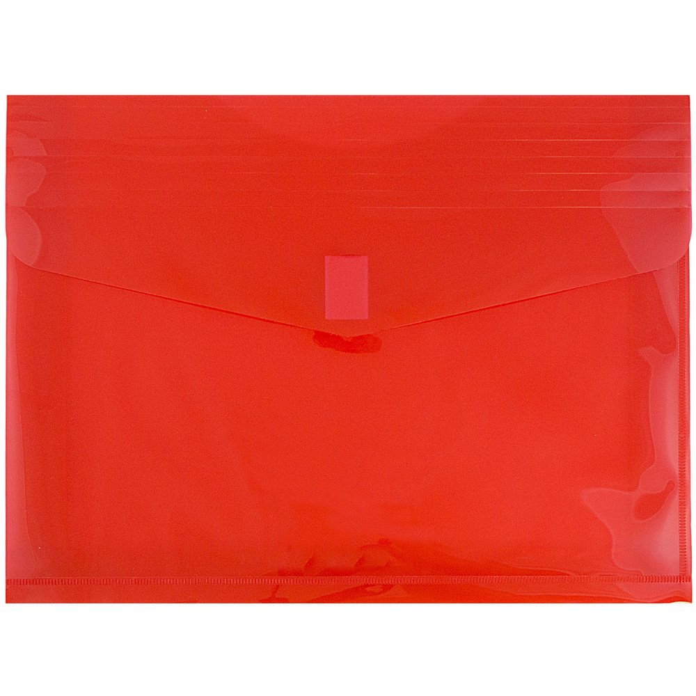 JAM Plastic Expansion Envelopes with Hook & Loop Closure, Letter