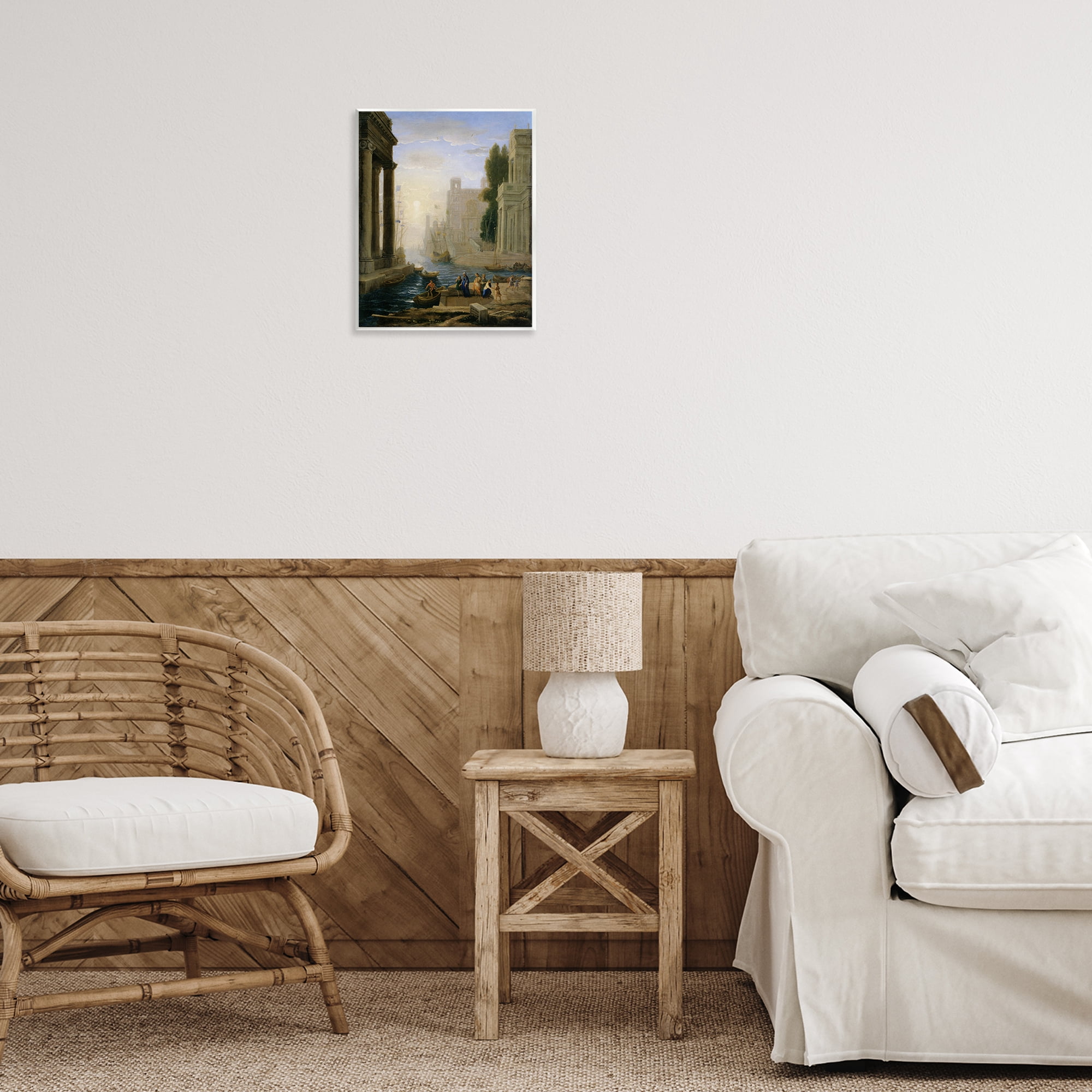 Stupell Industries Classic Claude Landscape Buildings & Architecture Painting Unframed Art Print Wall Art, 11 x 14