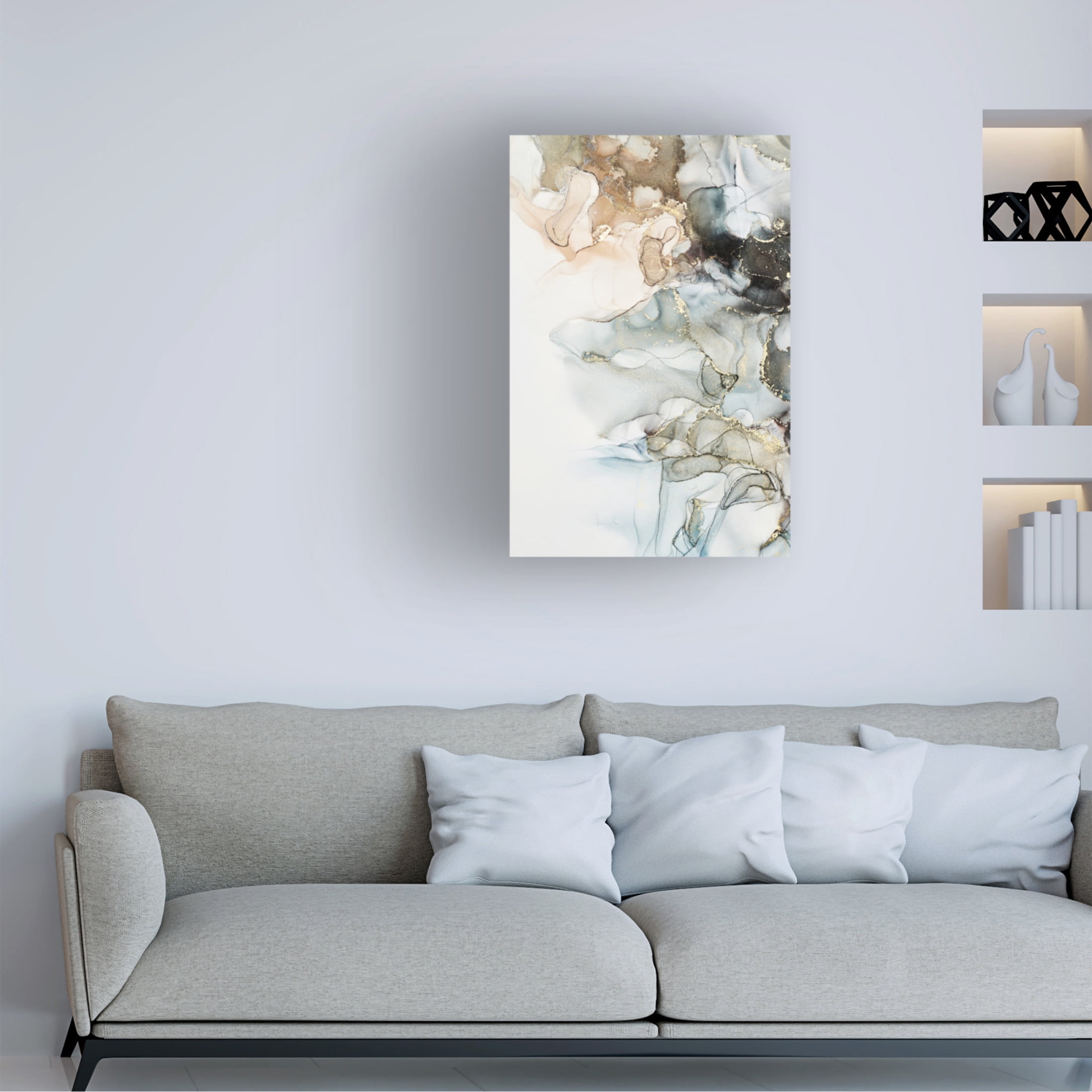 Canvas Wall Art - Incado 'Cosmos II' Wall Art for Living Room, Bedroom, or Office Décor by Trademark Fine Art - 30 x 47 Inches
