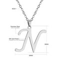 thumbnail image 5 of QQTDFG Stainless Steel Women's Unisex 18 Inch Necklace Pendant Letter Lobster Clasp S2-N-Gold, 5 of 5