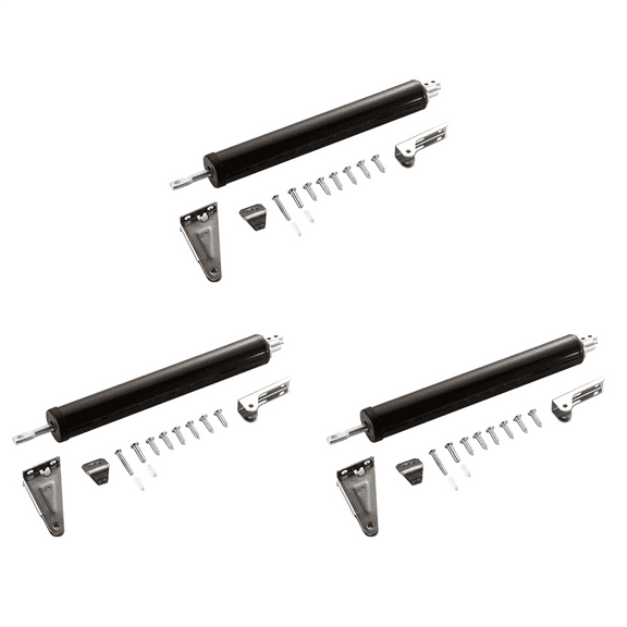 3X Simple Door Closer Silent Pneumatic Hydraulic Buffer Automatic Household Door Closing Brown,3 set x door closer,Brown