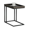 thumbnail image 4 of Sunpan Arden 23.5" Modern Wood C-shaped End Table in Black/Charcoal Gray, 4 of 8