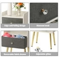 thumbnail image 4 of CYIFURT Night Stand with Fabric Drawer, Modern Nightstand, Bedside Tables, Mid Century Nightstands with Open Storage Shelf, Wood Bedside Table, Small Night Stands for Bedrooms, 2-Tier Night Table, 4 of 5