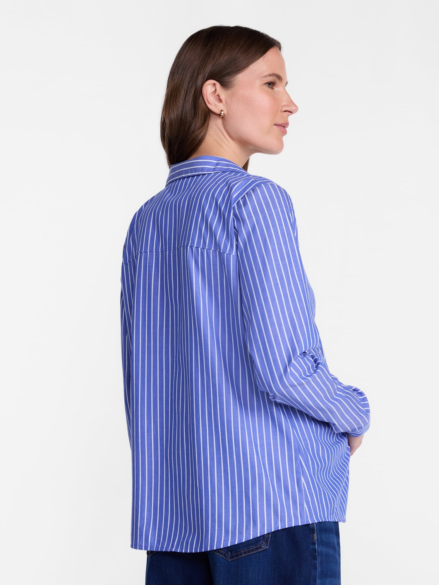 Ingrid & Isabel For Every Belly Women’s Maternity Tie Front Cotton Shirt, Sizes S-XXL
