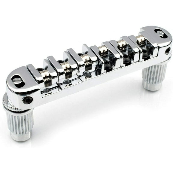 Long Beach Music Locking Roller Bridge for Epiphone Les Paul Guitar, Chrome