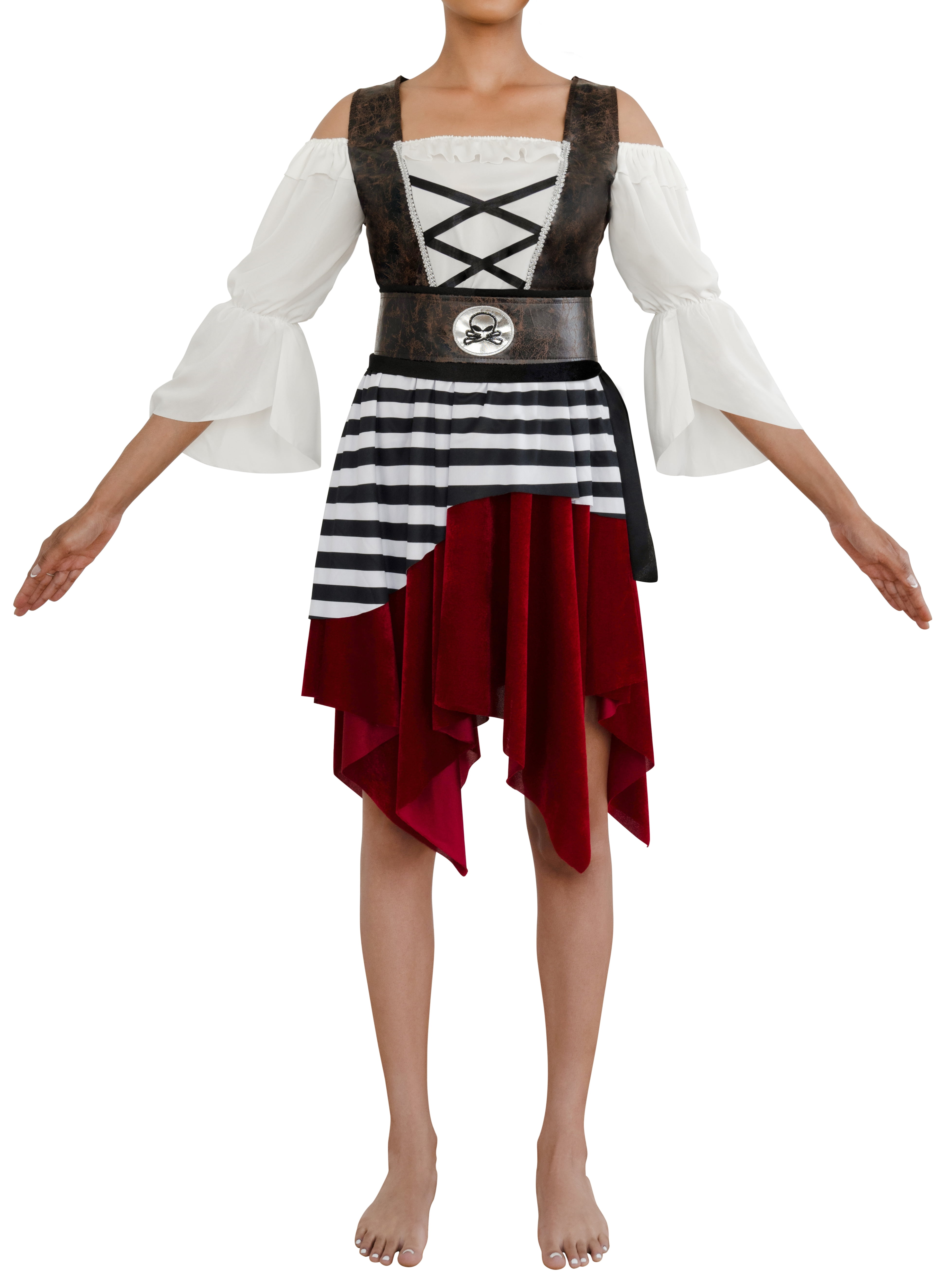 High Seas Beauty Halloween Costume for Adults, Women's Size L (12/14), by Way to Celebrate