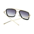 thumbnail image 6 of Tony Stark Aviator Sunglasses - Gold & Black Frame / Gradiant Ash Lens, 6 of 7