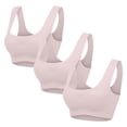 thumbnail image 2 of VISALY Sports Bras Wireless Bras 3Pc Training Bras Seamless Bras Full Coverage Bras Plus Size Bras No Underwire Cotton Bras Breathable Bras Everyday Bras Lightly Padded Bras for Women Pk3 3Xl, 2 of 9