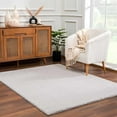 thumbnail image 5 of Hauteloom Heavenly Solid Shag Runner Rug for Bedroom Hallway Entryway - High Pile Fluffy Long Carpet - Soft Shaggy Cozy Plush Rug - Grey, Light Gray - 2'7" x 7'3", 5 of 13