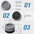 thumbnail image 2 of 4 Pieces Anti Vibration Washing Machine, Anti Vibration Washing Machine Pad for Noise Reduction, Anti Vibration Mat (3.5cm), 2 of 4
