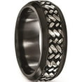 thumbnail image 6 of Titanium Edward Mirell Black Ti & Beveled Casated 9mm Band (Size 11) Made In United States emr194-11, 6 of 6