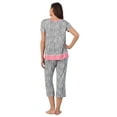 thumbnail image 3 of Secret Treasures Women’s Sleepwear 2-Piece Knit Short Sleeve Top and Pant Pajama Set, Sizes XS-3X, 3 of 7