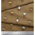 thumbnail image 2 of Soimoi polyester Crepe Fabric Stripe & Drinks Summer Designs Decor Fabric Printed Yard 52 Inch Wide, 2 of 3