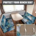 thumbnail image 2 of SCRAWLGOD Marble Print RV Dinette Cushions Covers Elastic Washable RV Dinette Booth Seat Slipcover Universal 2 Piece Set Camper Car Booth Cushion Cover, 2 of 8