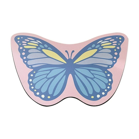 Btomtd 15.74' x 23.62' Butterfly Bath Rug Diatom Floor Mat Kitchen Cover Secure Grip Bathroom Living Room Carpet Decor, Blue
