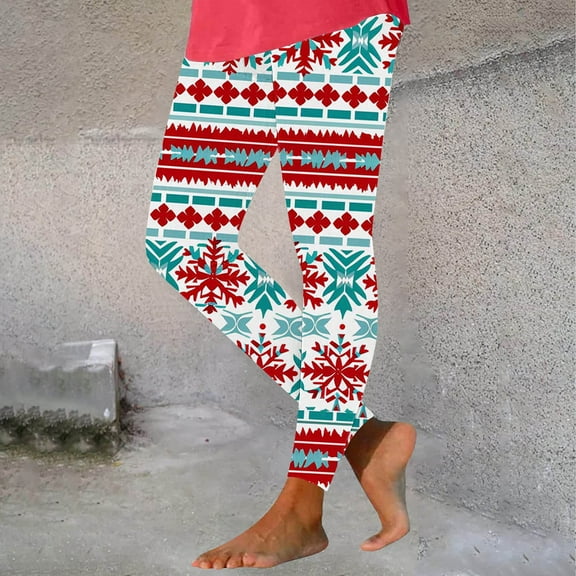 Pants for Women Christmas Printed Leggings Yoga Casual Pants Leggings,Womens Pants Multicolor L