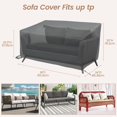 thumbnail image 2 of Fundas impermeables para muebles de exterior, fundas resistentes para sofás de dos plazas, sofás de exterior, sillones, sofás de dos plazas, color gris, 152 x 86 x 57 cm/76 cm (alto), 2 of 8