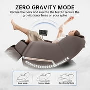 Real Relax Full Body Zero Gravity Shiatsu Recliner Electric Massage Chair, Brown