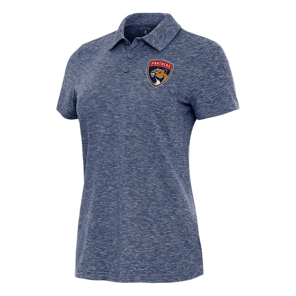 Women's Antigua Heather Navy Florida Panthers Matter Polo