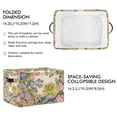 thumbnail image 2 of Yayeee Canvas Storage Basket with Handles for Shelves Fabric Bins Closet Organizer, Pink Floral Wave, 2 of 8