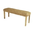 thumbnail image 2 of Chester Water Hyacinth Wood Bench M4H Chester Solid Wood Natural Water Hyacinth Indoor Bench, 2 of 5
