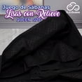 thumbnail image 3 of Sabanas Queen Size Microfibra Amplias Con Relieve Diseño Elegante Nubisuave  Liso Textura Suave, 3 of 6