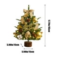 thumbnail image 3 of Little Christmas Tree Decorations,Mini Artificial Christmas Tree for Material Pack,Holiday Decoration for Home Bedroom Indoor Displays Gift,18/24inch,Gold, 3 of 6