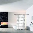 thumbnail image 4 of Shower Curtain, Mildew Proof Waterproof 180x200cm Washable Antibacterial Polyester Fabric Bath Curtain, White Transparent Shower Curtain (checkered), 4 of 4