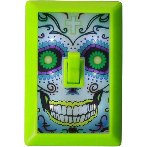 Halloween Day Of The Dead Led Night Light Switch Battery