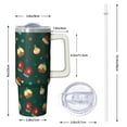 thumbnail image 2 of 30 oz Reindeer Merry Christmas Tumbler with Handle and Straw, Stainless Steel Cup 30 oz, Leak Proof Holiday Mug, Festive Gift Ideas, 2 of 5