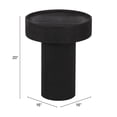 thumbnail image 2 of Watson Side Table Black End Table, Modern Style, Painted Mango Wood round shape tabletop, Mango Wood, Indoor Living, 2 of 2