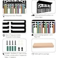 thumbnail image 3 of 1 Set Football Medal Holder Sports Medal Hanger Display with Trophy Shelf Awards Ribbon Organization Hooks Metal Rack Wall Mount Hold 60+ Medals for Soccer Athletes Players Race 15.7x8x4 Inch, 3 of 7
