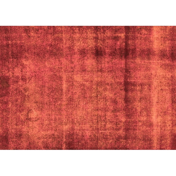 Ahgly Company Indoor Rectangle Abstract Orange Modern Area Rugs, 2' x 4'