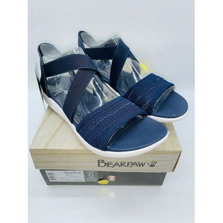 BEARPAW Women's Rae Slip On Sandals Navy US 6M