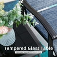 thumbnail image 5 of Walsunny 3 Pieces Rocking Bistro Patio Furniture Rocker Set with 2 Outdoor Rocking Chairs and 1 Glass Coffee Table for Porch Deck Lawn,Deep Blue, 5 of 9