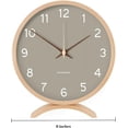 thumbnail image 6 of Table Clock - 8 Inch Silent Non-Ticking 8in Wooden Timepiece Desk Clock Perfect for Living Room Office Bedroom Decor（Grey）, 6 of 7