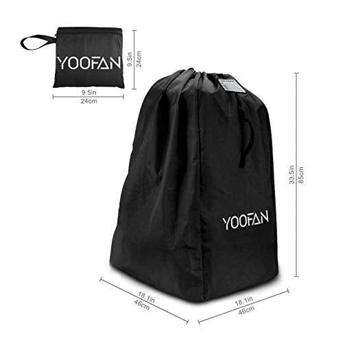 Boosters and Infant Carriers Universal Waterproof Size Car Seat Cover Gate Check Drawstring Backpack Bag with Shoulder Straps for Stroller Car Seats Smart elf Car Seat Travel Bag 
