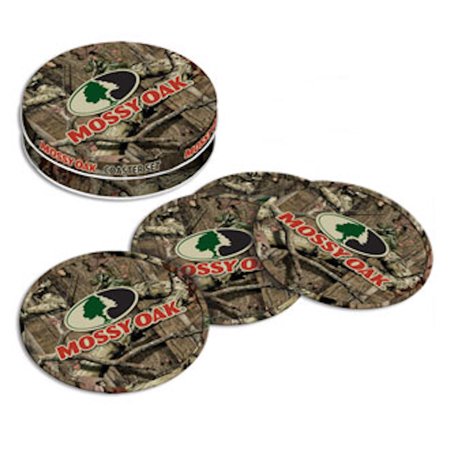 Oak Coaster - Mossy Oak Camouflage Tin Coaster Set of Four with Natural Cork Bottoms MO-68507