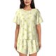 thumbnail image 1 of Balery Green Pears Conjunto de Pijama para Mujer con Estampado, Dos Piezas de Manga Corta y Shorts, Ropa de Dormir Suave con Cuello Redondo y Bolsillos-Small, 1 of 1