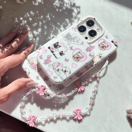 VELVET CAVIAR Phone Charm - Pink Bow