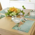 thumbnail image 4 of Ambesonne Shabby Flora Place Mats Set of 4, Gerbera Bunch Blue, Standard Size, Multicolor, 4 of 6