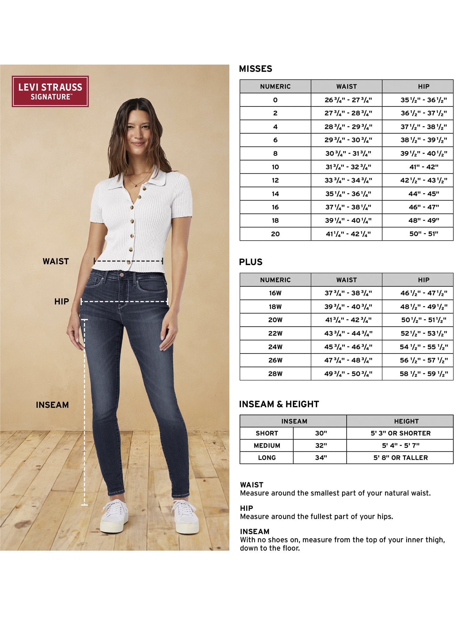 Levi's Women's Jeans Waist Levi Curve Size Chart Levi Strauss