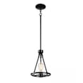 thumbnail image 4 of Hampton Bay Stratton 1-Light Black Mini Pendant with No Shade, 4 of 10