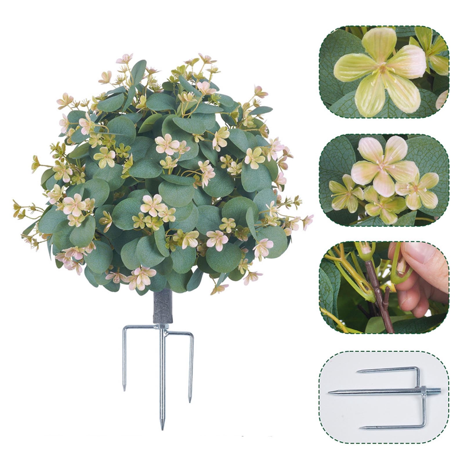 Roiihwy Artificial Flowers Outdoor Faker Plants Spring Summer Decoration, Artificial Silk Flowers, Realistic Realisic UV Resistance, Suitable for Outdoor Decoration, Courtyard Porch