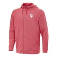 thumbnail image 2 of Men's Antigua  Heather Crimson Indiana Hoosiers Effortless Full-Zip Hood, 2 of 3