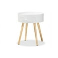 thumbnail image 2 of Baxton Studio Jessen Mid-Century Modern White 1-Drawer Wood End Table, 2 of 8