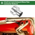 thumbnail image 2 of Adaptador de tubo de escape Mandrel de Unique Bargains, reductor concéntrico para tubo de escape de automóvil, adaptador de tubería de acero inoxidable T304 tono plateado, de 3'' OD a 5'' OD, 2 of 7