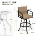 thumbnail image 2 of Crestlive Products Brown Outdoor Aluminum All-Weather Swivel Patio Bar Stools (Set of 2), 2 of 5
